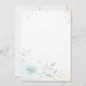 Dusty Blue Daffodil Baby Boy Shower Invitation 招待状 (裏面)