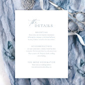 Dusty Blue Details Wedding Card 出欠カード