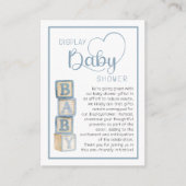 Dusty Blue Display Shower Card | Unwrapped Gifts エンクロージャーカード (正面)