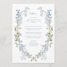 Dusty Blue Elegant Garden Vintage Bridal Shower メニュー