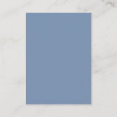 Dusty Blue Elegant Script | QR Code Wedding RSVP エンクロージャーカード (裏面)