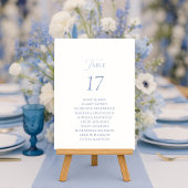 Dusty Blue Elegant Table Seating Card  招待状