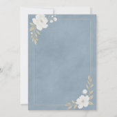 Dusty Blue Elegant Wedding Thank You Card サンキューカード (裏面)