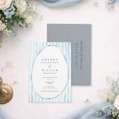 Dusty Blue Estate Wedding Invitation 招待状