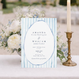 Dusty Blue Estate Wedding Invitation 招待状
