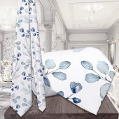 Dusty Blue Eucalyptus Greenery Wedding White ネクタイ
