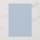 Dusty Blue Eucalyptus QR Code Wedding RSVP  エンクロージャーカード (裏面)