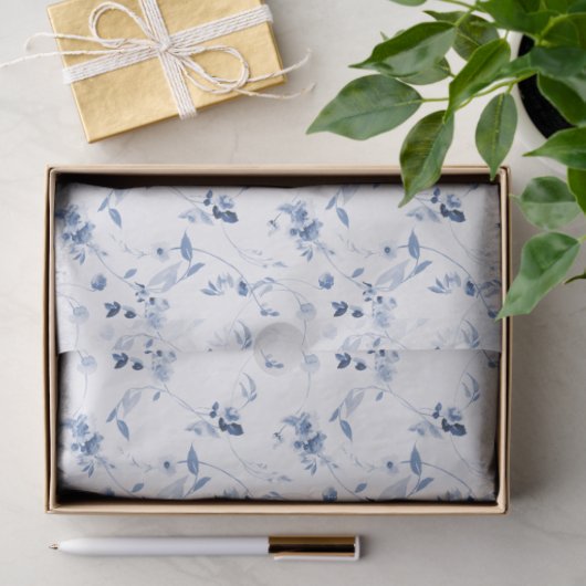 Dusty Blue Fine Art Floral Gift 薄葉紙 (ギフト)