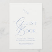 Dusty Blue Fine Art Guest Book Sign 招待状 (正面)