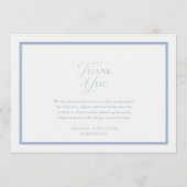 Dusty Blue Fine Art Thank You Note サンキューカード (裏面)