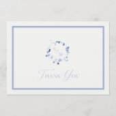 Dusty Blue Fine Art Thank You Note サンキューカード (正面)