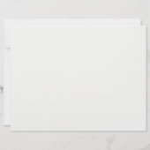 Dusty Blue Fine Art Wedding Menu Card (裏面)