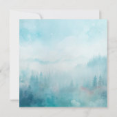 Dusty Blue Floral Baptism Boy Religious サンキューカード (裏面)