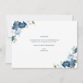 Dusty Blue Floral Bridesmaid Proposal Card 招待状 (裏面)