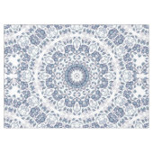 Dusty Blue Floral Mandala  テーブルクロス (正面(横))