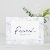 Dusty Blue Floral Reserved Seating Card  招待状 (スタンド正面)