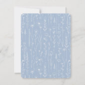 Dusty Blue Floral Thank You Card | Baby Shower サンキューカード (裏面)