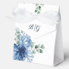Dusty Blue Floral Watercolor Wedding フェイバーボックス