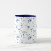Dusty Blue Floral Wedding Favor Mug マグカップ (中央)