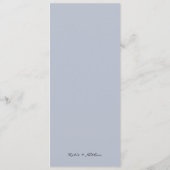 Dusty Blue Floral Wedding Menu メニュー (裏面)