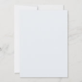 Dusty Blue Floral Wedding Menu Card 招待状 (裏面)