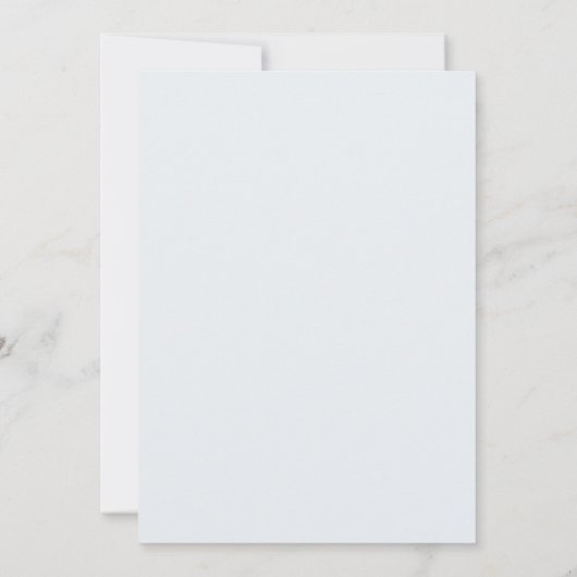 Dusty Blue Floral Wedding Menu Card 招待状 (裏面)