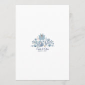 Dusty Blue Floral Wedding Program プログラム (裏面)