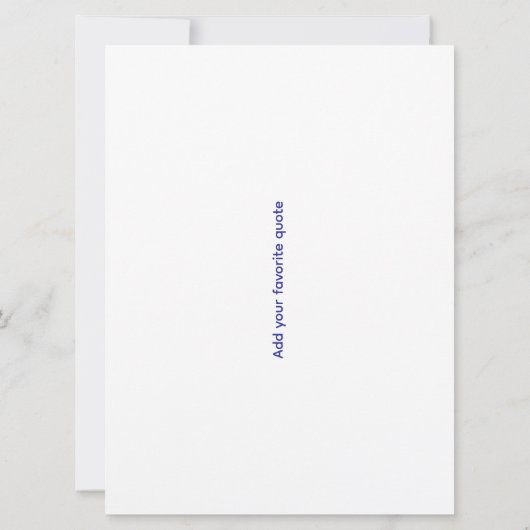 Dusty Blue Floral Wedding RSVP Card | Botanical (裏面)