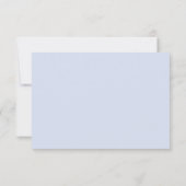 Dusty Blue Floral Wedding RSVP Card - Elegant Wate (裏面)