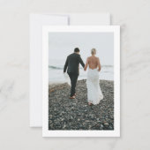 Dusty Blue Floral Wedding Thank You Card  案内状 (正面)