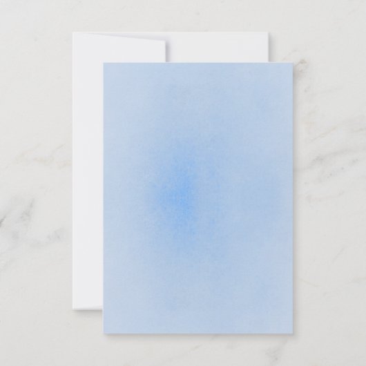 Dusty Blue Flowers Wedding RSVP (裏面)