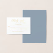 Dusty Blue Foil Rsvp Kindly Reply enclosure card 箔カード (ディスプレー)