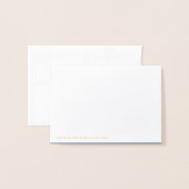 Dusty Blue Foil Rsvp Kindly Reply enclosure card 箔カード (裏面封筒付き)