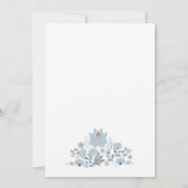 Dusty Blue Folk Floral Wedding Invitation 招待状 (裏面)