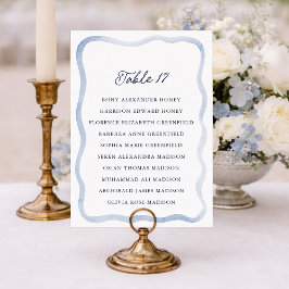 Dusty Blue French Estate Wedding Seating Card  招待状