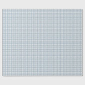 Dusty Blue Gingham Baby Shower Wrapping Paper ラッピングペーパー (フラット)