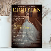 Dusty Blue Gold Staircase Card 招待状