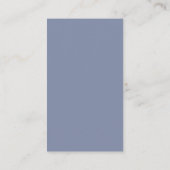Dusty Blue Gray Modern Minimal Wedding Details QR エンクロージャーカード (裏面)