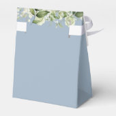 Dusty Blue Greeneryフローラハートスクリプ結婚ト フェイバーボックス (裏面サイド)