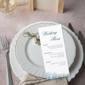Dusty Blue Greenery Wedding Menu メニュー