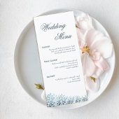 Dusty Blue Greenery Wedding Menu メニュー