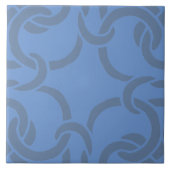  Dusty Blue Grey Celtic Knot Seamless Pattern Tile タイル (正面)