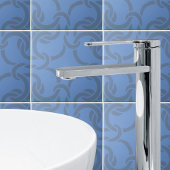  Dusty Blue Grey Celtic Knot Seamless Pattern Tile タイル