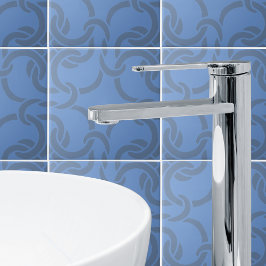  Dusty Blue Grey Celtic Knot Seamless Pattern Tile タイル