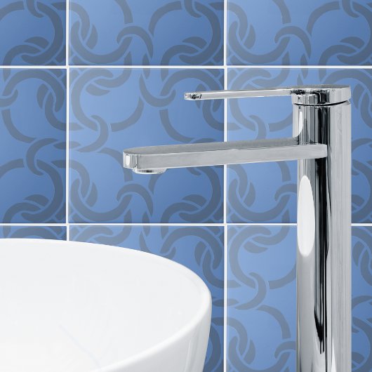  Dusty Blue Grey Celtic Knot Seamless Pattern Tile タイル