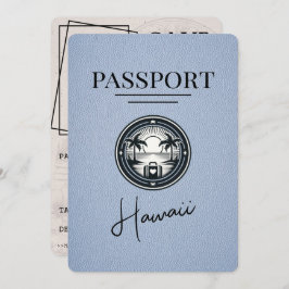 Dusty Blue Hawaiiパスポート日付の保存 セーブザデート