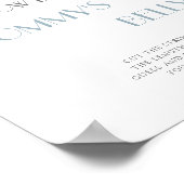 DUSTY Blue Hydrangeaママのお腹の大きさ ポスター (角)