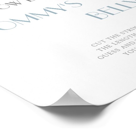 DUSTY Blue Hydrangeaママのお腹の大きさ ポスター (角)