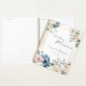 Dusty Blue Hydrangea Floral Wedding Planner プランナー手帳 (ディスプレー)
