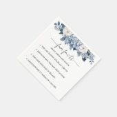 Dusty Blue Hydrangea Fun Facts Wedding Napkins スタンダードカクテルナプキン (角)